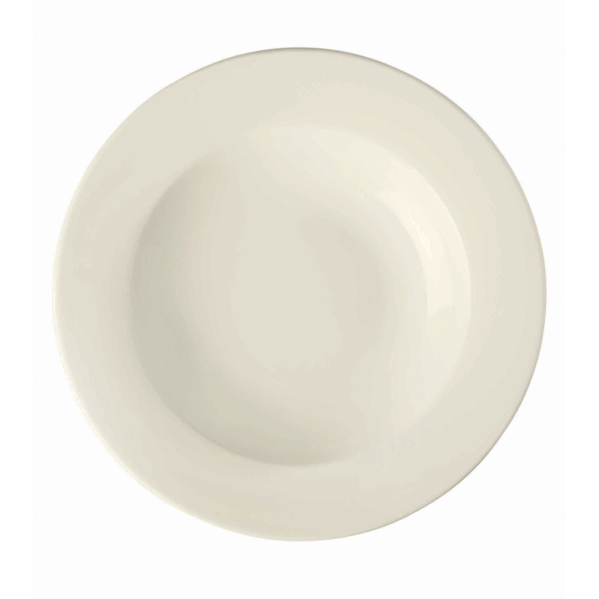 Picture of Winco PP1100903912 18.8 oz Cream White Porcelain Pasta Bowl with Rim, 12 in. Dia., Corona Americana - 1 Dozen