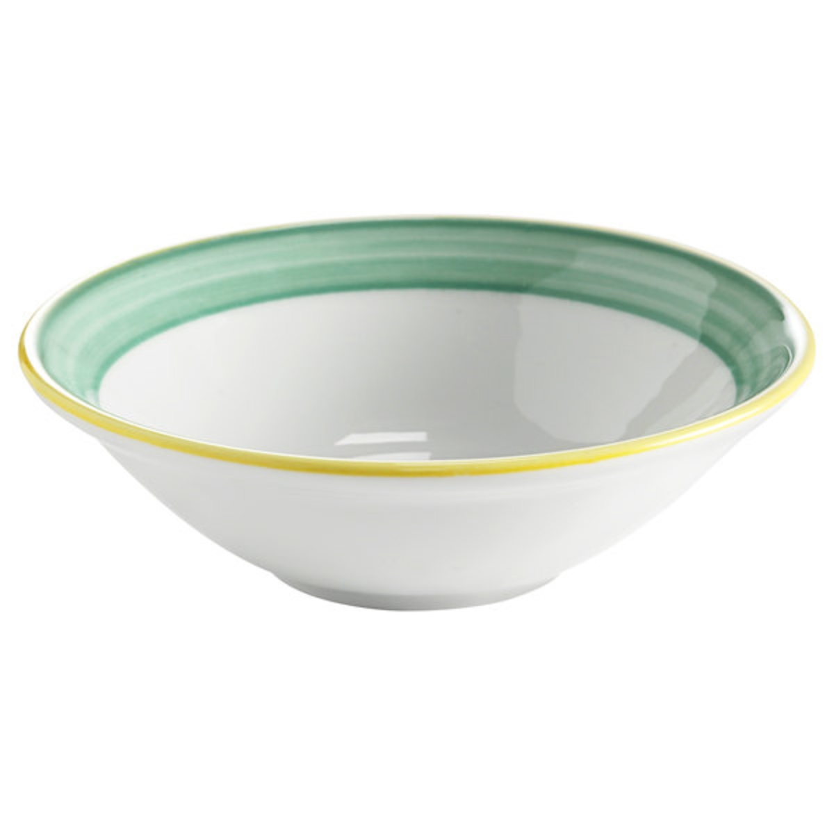 Picture of Winco PA1603703724 10 oz Green Porcelain Grapefruit Bowl, 6.5 in. Dia., Corona Calypso - 2 Dozen