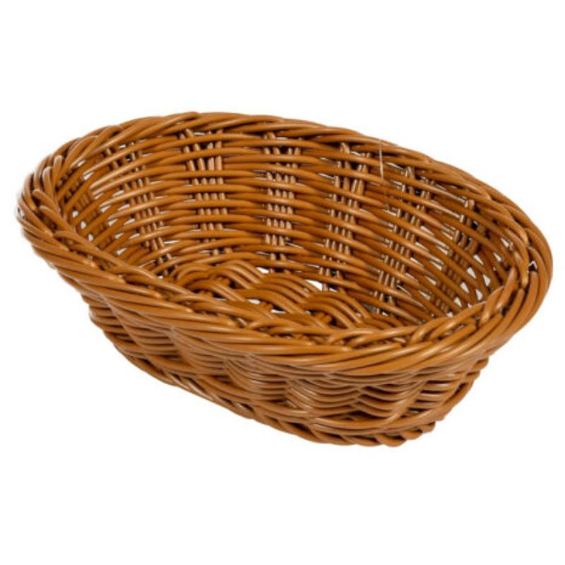 Picture of Winco WB-1503-HY 9 x 6.75 in. Oval Basket, 2.5 in. Deep - Honey