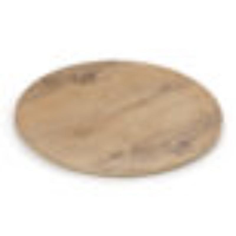 Picture of Winco SB-1300-OW 13.5 in. Dia. Round Melamine Faux Oak Wood Display Board, 0.75 in. Tall, G.E.T. Madison Avenue