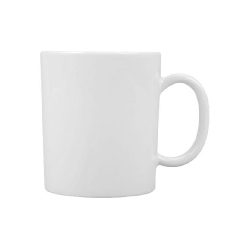 Picture of Winco TM-1310-W 8 oz Tritan White Coffee Mug with Handle - 10 oz Rim-Full, 3 in. Top Dia. - 4.25 in. Top Dia., with Handle, 3.5 in. Tall, 3.25 in. Deep, G.E.T. Cups & Mugs