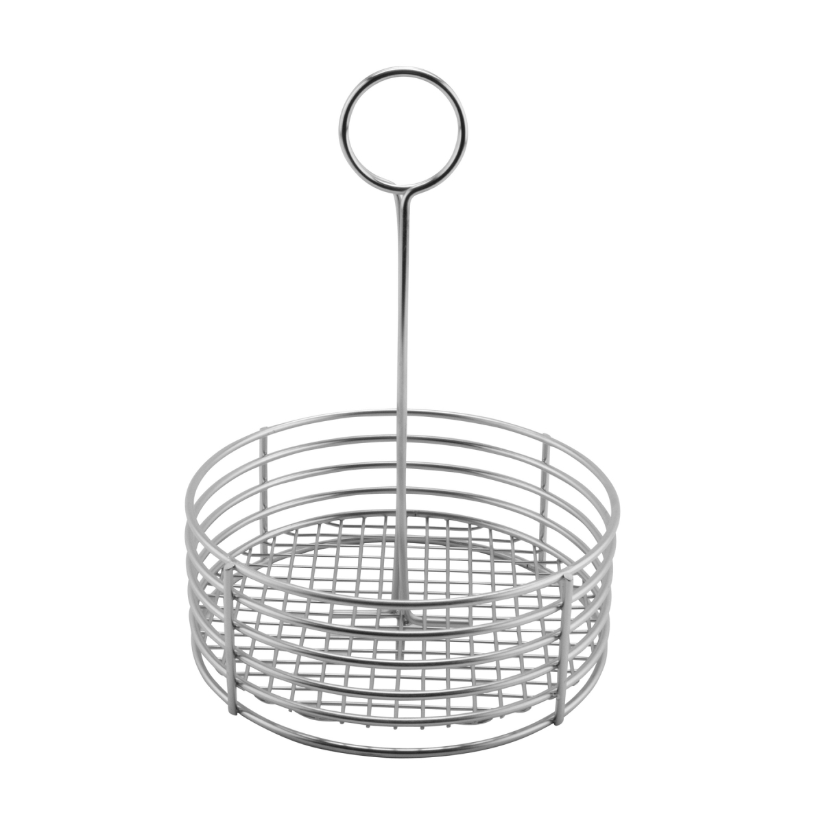 Picture of Winco 4-81866 8.5 in. Round Caddy, 12 in. Tall - Stainless Steel - Each 12