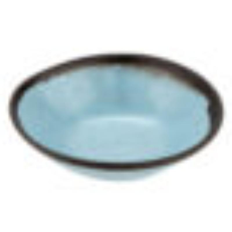 Picture of Winco B-180-GBL 16 oz Speckled Greyish Blue Melamine Salad Bowl - 20 oz Rim-Full, 7 in. Top Dia., 1.75 in. Deep, G.E.T. Pottery Market Matte