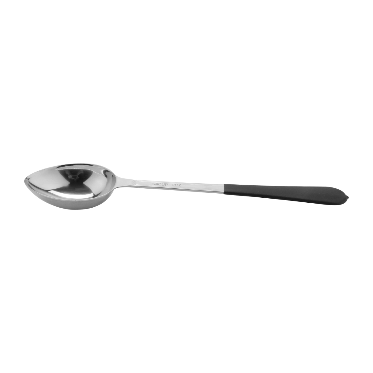 Picture of Winco BSRIM-30 2 oz - 0.25 Cup - 11.75 in. Portion Control Solid Spoon S & Cool-Grop Silicone Handle - Each 12