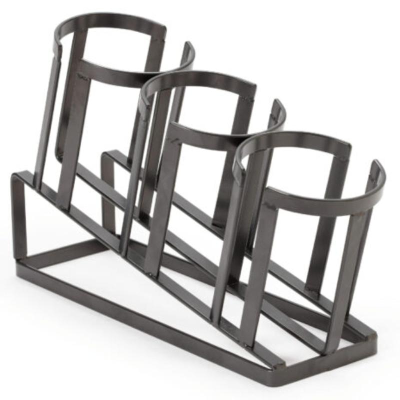 Picture of Winco MTS-3T-MG 11.25 x 4 in. 3-Tier Angled Wire Lid & Cup Organizer, 7.75 in. Tall - Metal Grey
