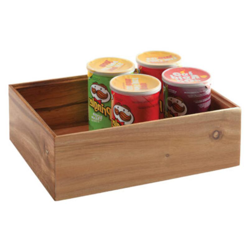 Picture of Winco WB-664WD-UR 6 in. Square Stackable Wood Display Box & Condiment Organizer, 4 in. Tall - Urban Rustic