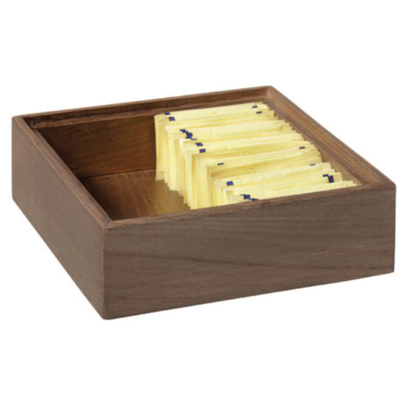 Picture of Winco WB-662WD-GA 6 in. Square Stackable Wood Display Box & Condiment Organizer, 2 in. Tall - Grey Ash