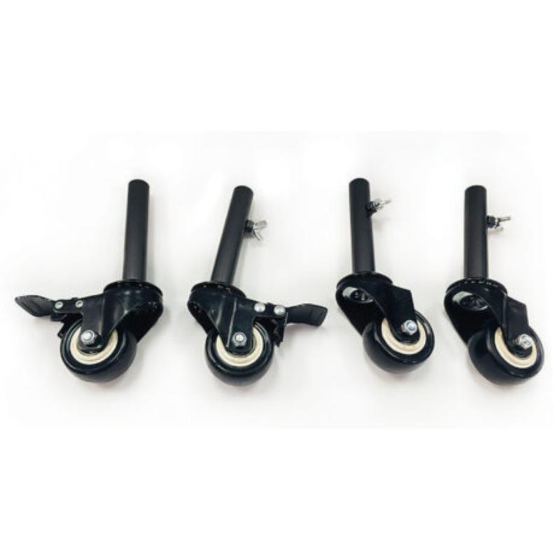 Picture of Winco WHEEL-MG Stem Swivel Locking Polyurethane 2 in. Dia. Caster Wheels Set for 5-Tier Pane & Tilted Pan Stands - Metal Grey