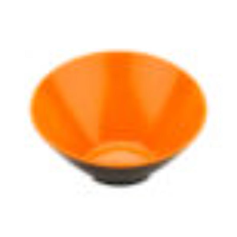 Picture of Winco B-792-OR-BK 24 oz - 1.3 qt. Rim-Full - 9.25 in. Cascading Bowl, 4.75 in. Deep - Black & Orange