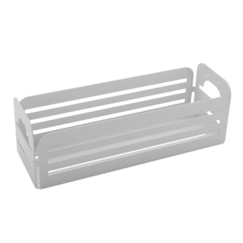 Picture of Winco IR-720-W 3 Jar Single Level Condiment Stand for 3 at 4 x 4 x 4 in. Jars, White 12.5 x 4.38 x 4 in.