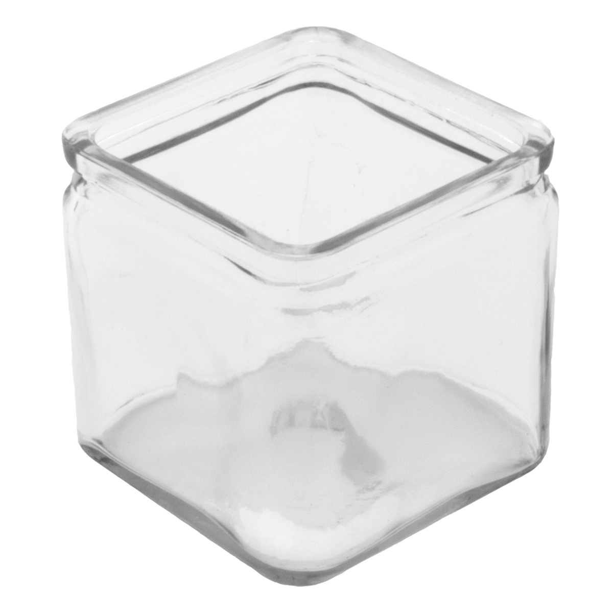 Picture of Winco GL-444 20 oz Square Glass Jar 4 x 4 x 4 in. - 26 Rim-Full - Urban Renewal, - G.E.T - Each 16