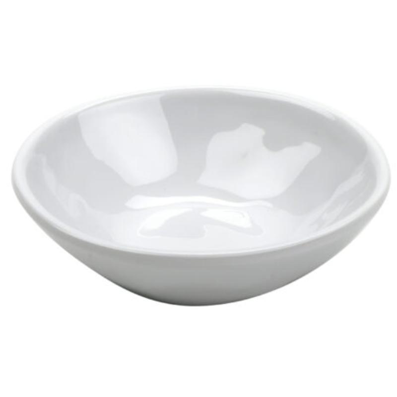Picture of Winco B-5-AM-W 5 oz Melamine Monkey Dish & Sauce Cup - 5.5 oz Rim-Full, 4.25 in. Top Dia., 1.5 in. Tall, G.E.T. Arctic Mill