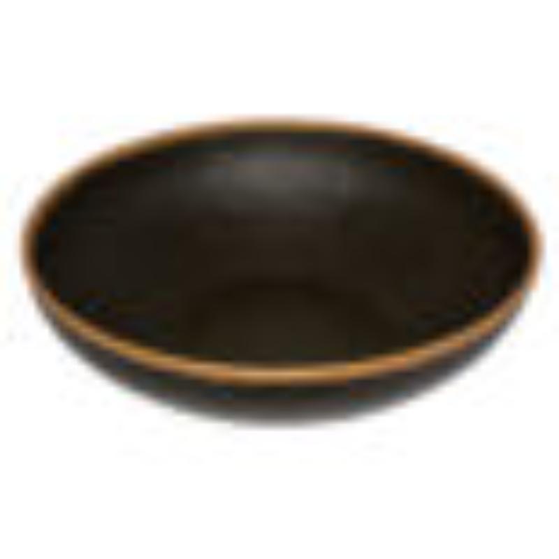 Picture of Winco B-350-BR 10 qt. Brown Melamine Large Display Bowl - 11 qt. Rim-Full - 16.5 in. Top Dia., 4.5 in. Deep, G.E.T. Pottery Market Glazed