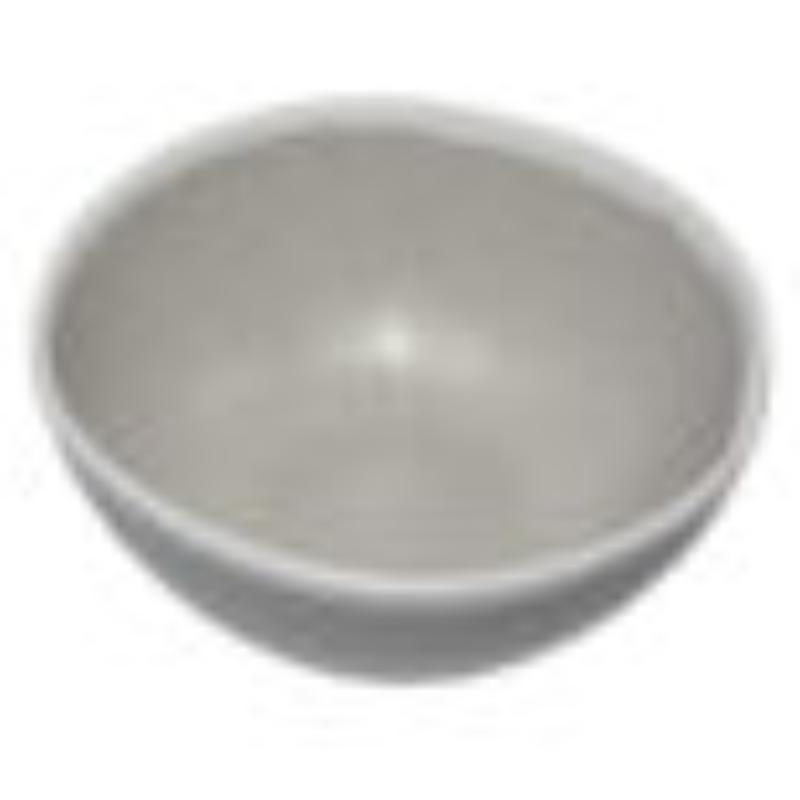 Picture of Winco B-302-DVG 20 oz Dove Grey Melamine Round Entree Bowl - 28 oz Rim-Full, 6.25 in. Top Dia., 2.25 in. Deep, G.E.T. Pottery Market Glazed