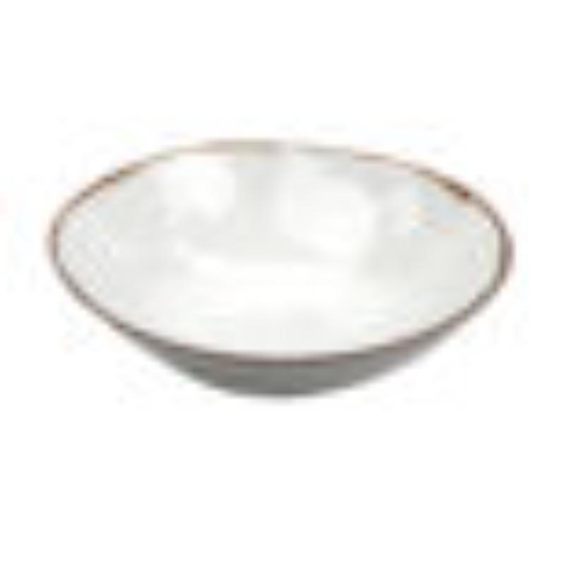 Picture of Winco B-353-RM 11 qt. Melamine Round Large Display Bowl, 18 in. Top Dia., 4.5 in. Deep, G.E.T. Rustic Mill