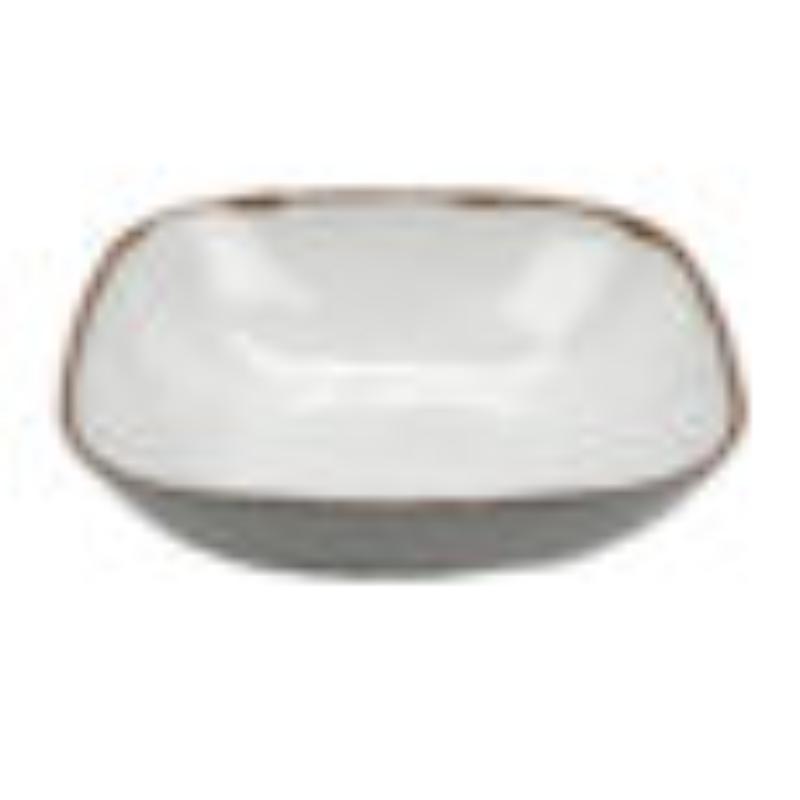 Picture of Winco SB-410-RM 12.8 qt. Melamine Square Large Display Bowl - 12.9 qt. Rim-Full - 16.75 x 4.5 in. Deep, G.E.T. Rustic Mill
