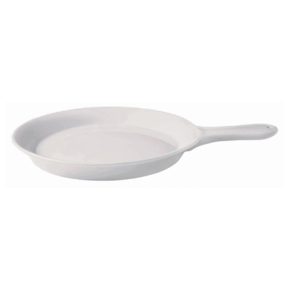 Picture of Winco PA1101809612 10.25 in. Bright White Porcelain Fry Pan Server, 14.5 in. Dia. with Handle, Corona Actualite - 1 Dozen