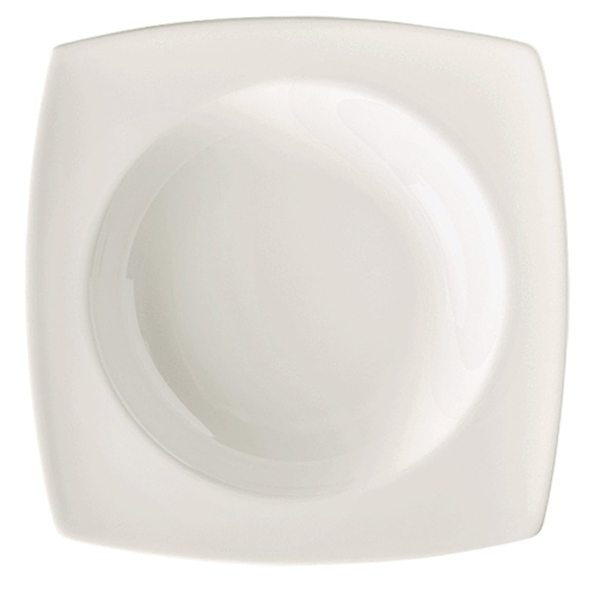 Picture of Winco PA1101913624 15.2 oz Bright White Porcelain Rimmed Soup Bowl, 9.25 in., Corona Asia - 2 Dozen