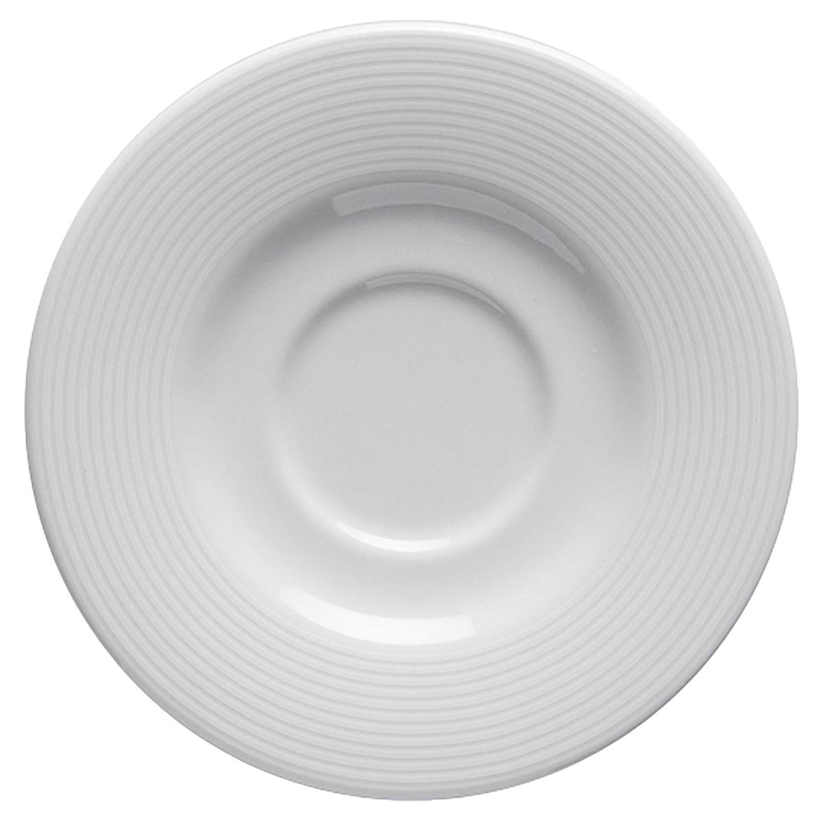 Picture of Winco PA1647900324 6.5 in. Bright White Porcelain Tea & Bouillon Saucer, Corona Celtic - 2 Dozen