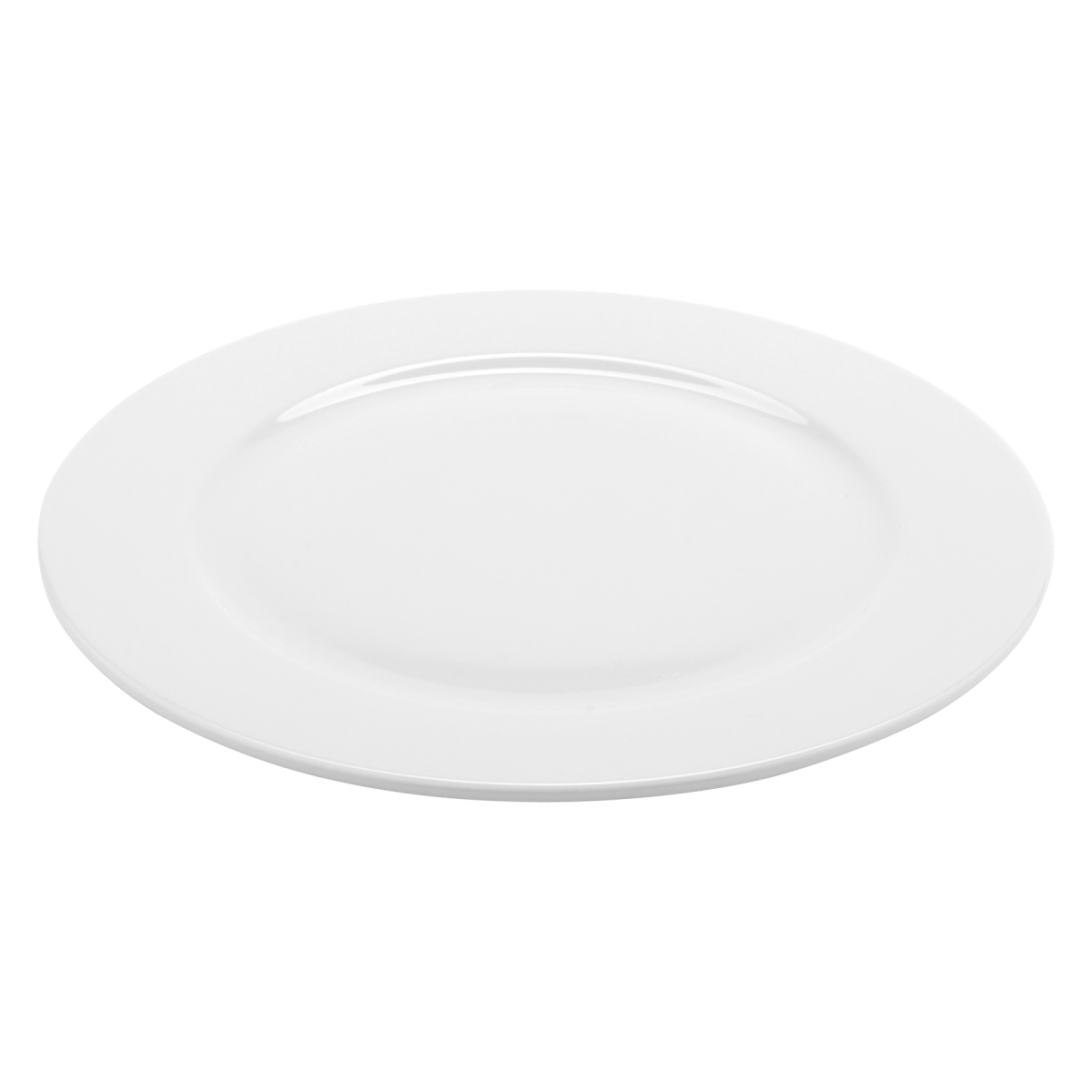 Picture of Winco PA1101902812 11 in. Bright White Porcelain Rolled Edge Plate, Corona Actualite - 1 Dozen