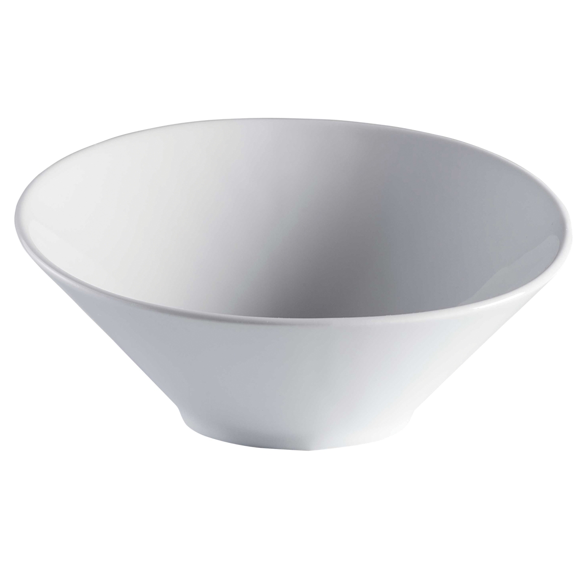 Picture of Winco PA1101807412 17.9 oz Bright White Porcelain Slanted Bowl, 8.22 in. Dia., Corona Elegance - 1 Dozen