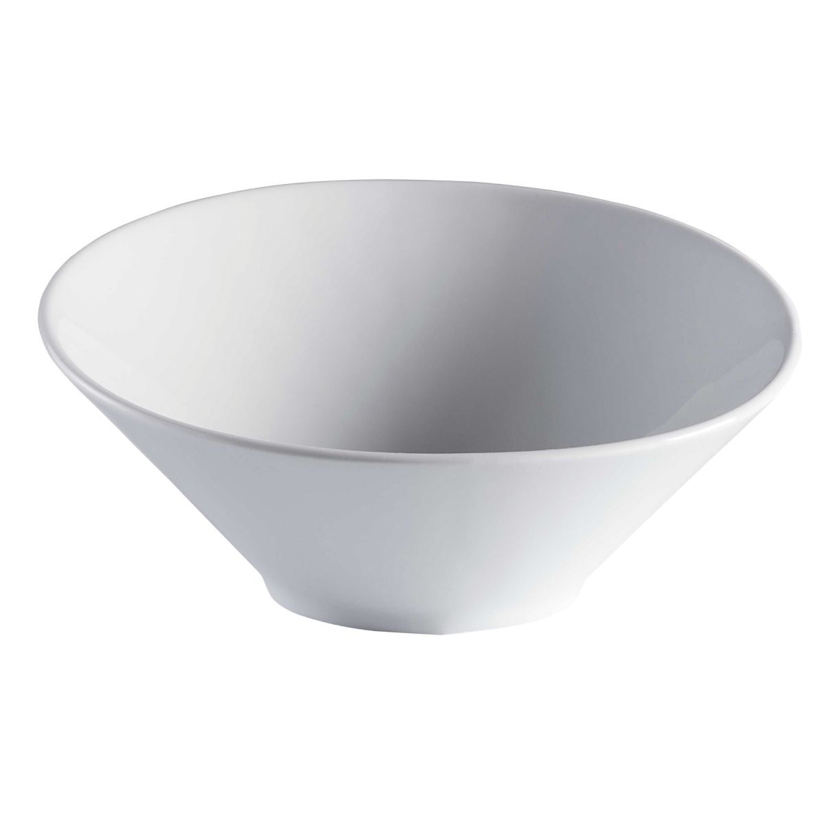 Picture of Winco PA1101907424 7.8 oz Bright White Porcelain Slanted Bowl, 6.11 in. Corona Elegance - 2 Dozen