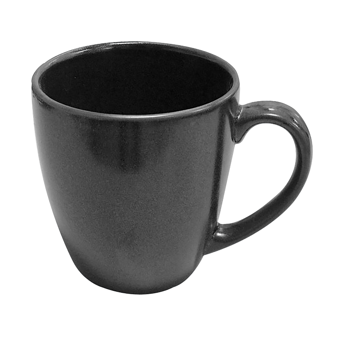 Picture of Winco PP1941526424 13.3 oz Black Reactive Glaze Porcelain Mug, 5.13 in. Dia. with Handle, Corona Cosmos Pluto - 2 Dozen