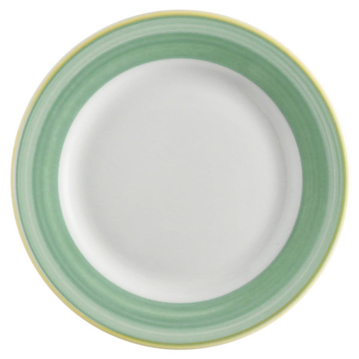 Picture of Winco PA1603901424 6.5 in. Green Porcelain Rolled Edge Plate, Corona Calypso - 2 Dozen