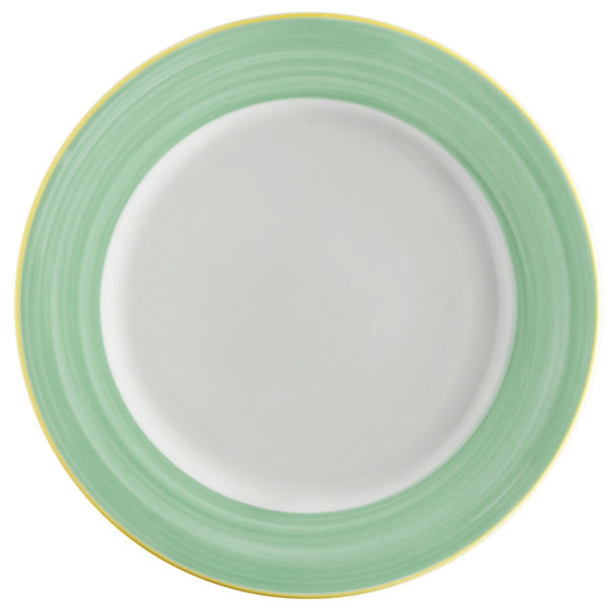Picture of Winco PA1603902912 12.25 in. Green Porcelain Rolled Edge Plate, Corona Calypso - 1 Dozen