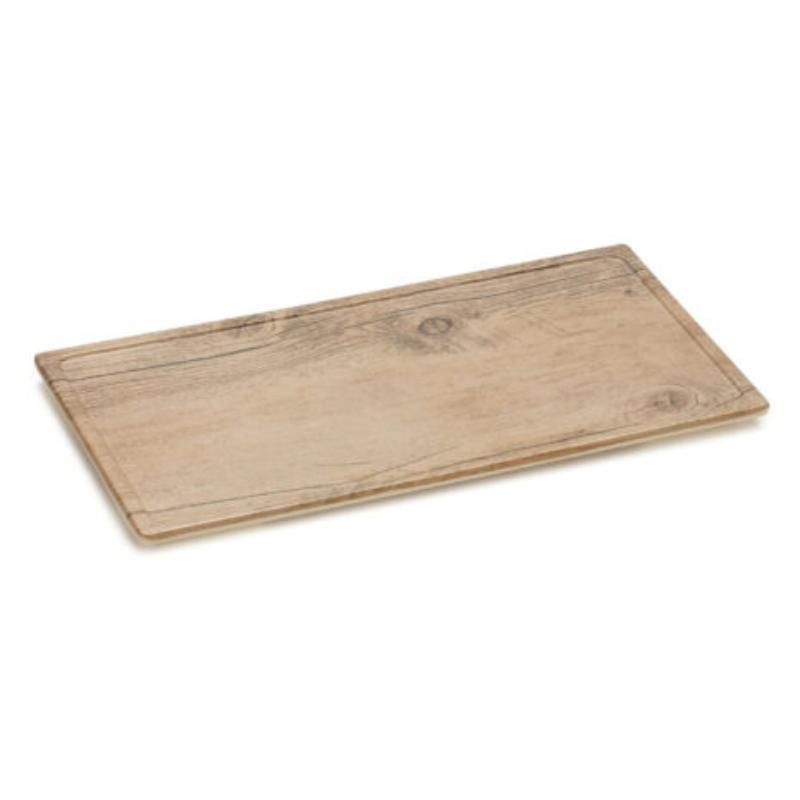 Picture of Winco SB-1472-OW 14 x 7 in. Faux Oak Wood Display with Foot & Ridge, 0.75 in. Tall