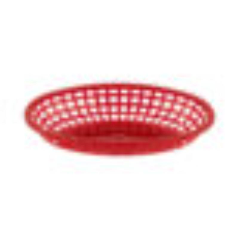 Picture of Winco OB-938-R 9.5 x 6 in. Oval Basket, 2 in. Deep - Red