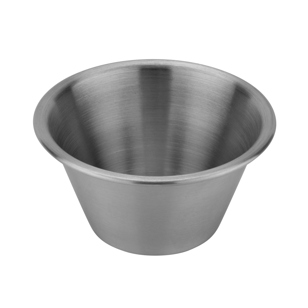 Picture of Winco 4-89444 6 oz Condiment Cup, 4 in. Dia., 2.25 in. Tall - Stainless Steel - Each 12