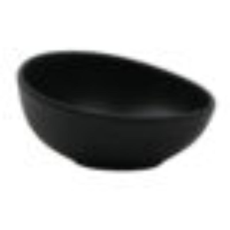 Picture of Winco B-2000-DG 12 oz Dark Grey Melamine Salad Bowl - 15.5 oz Rim-Full, 1.9 in. - 2.6 in., 6.4 x 5 in., G.E.T. Riverstone