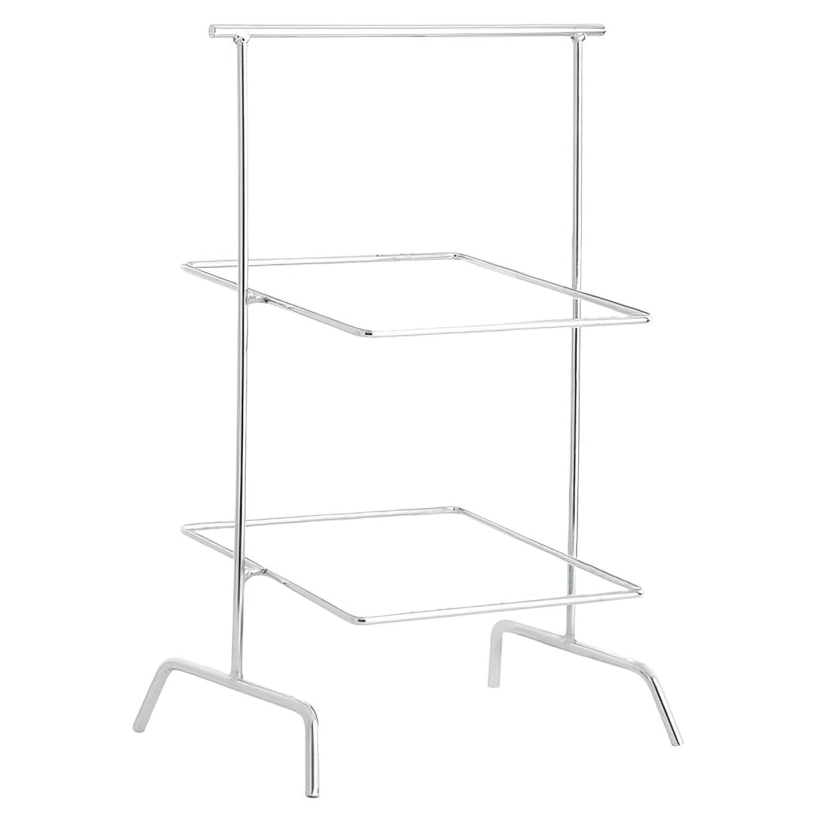 Picture of Winco IR-706C 12 in. Chrome Square 2-Tier Basket Stand