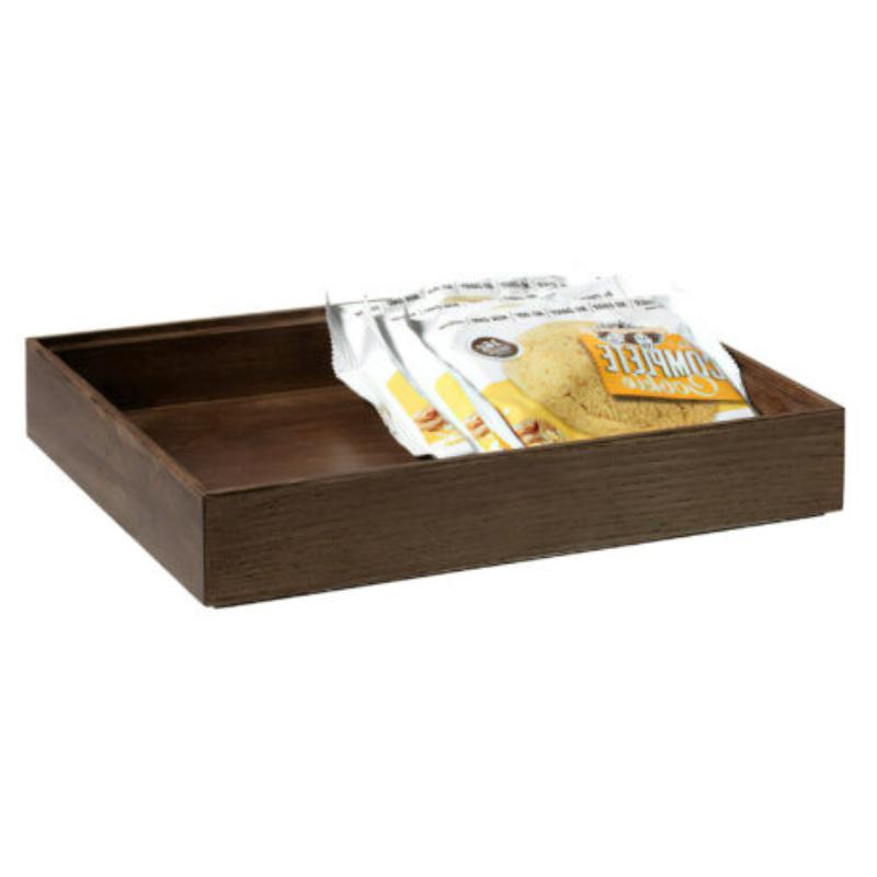 Picture of Winco WB-1292WD-GA 12 x 9 in. Rectangular Stackable Wood Display Box & Condiment Organizer, 2 in. Tall - Grey Ash