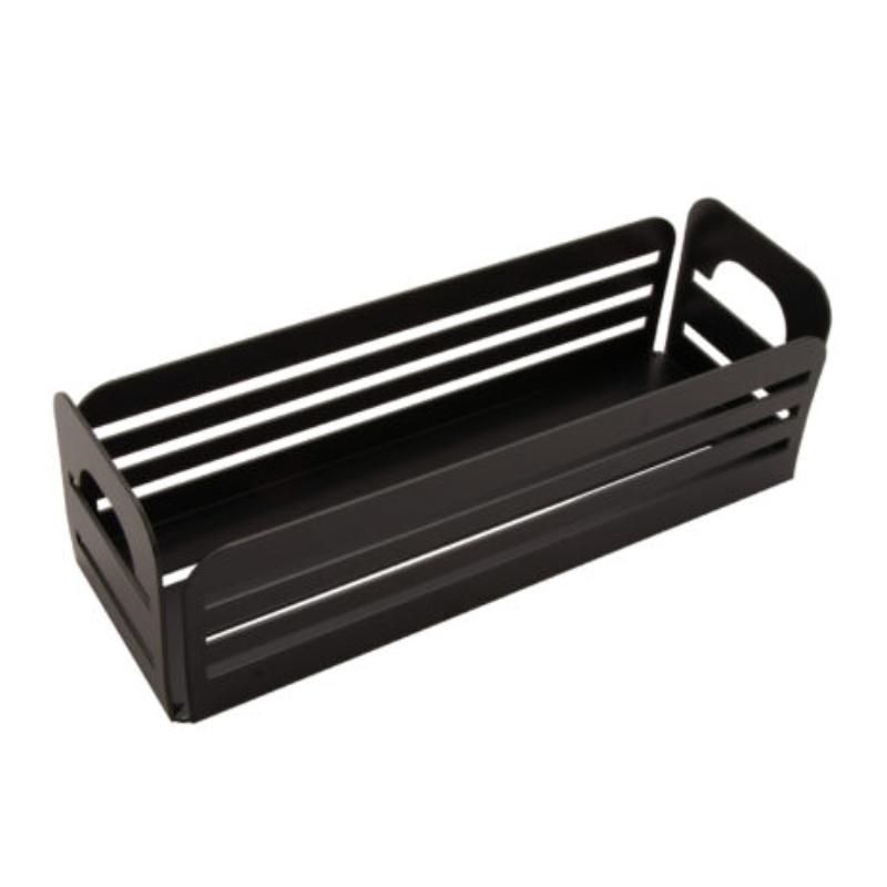 Picture of Winco IR-720-MG 3 Jar Single Level Condiment Stand for 3 at 4 x 4 x 4 in. Jars, Gun Metal Grey - 12.5 x 4.38 x 4 in.