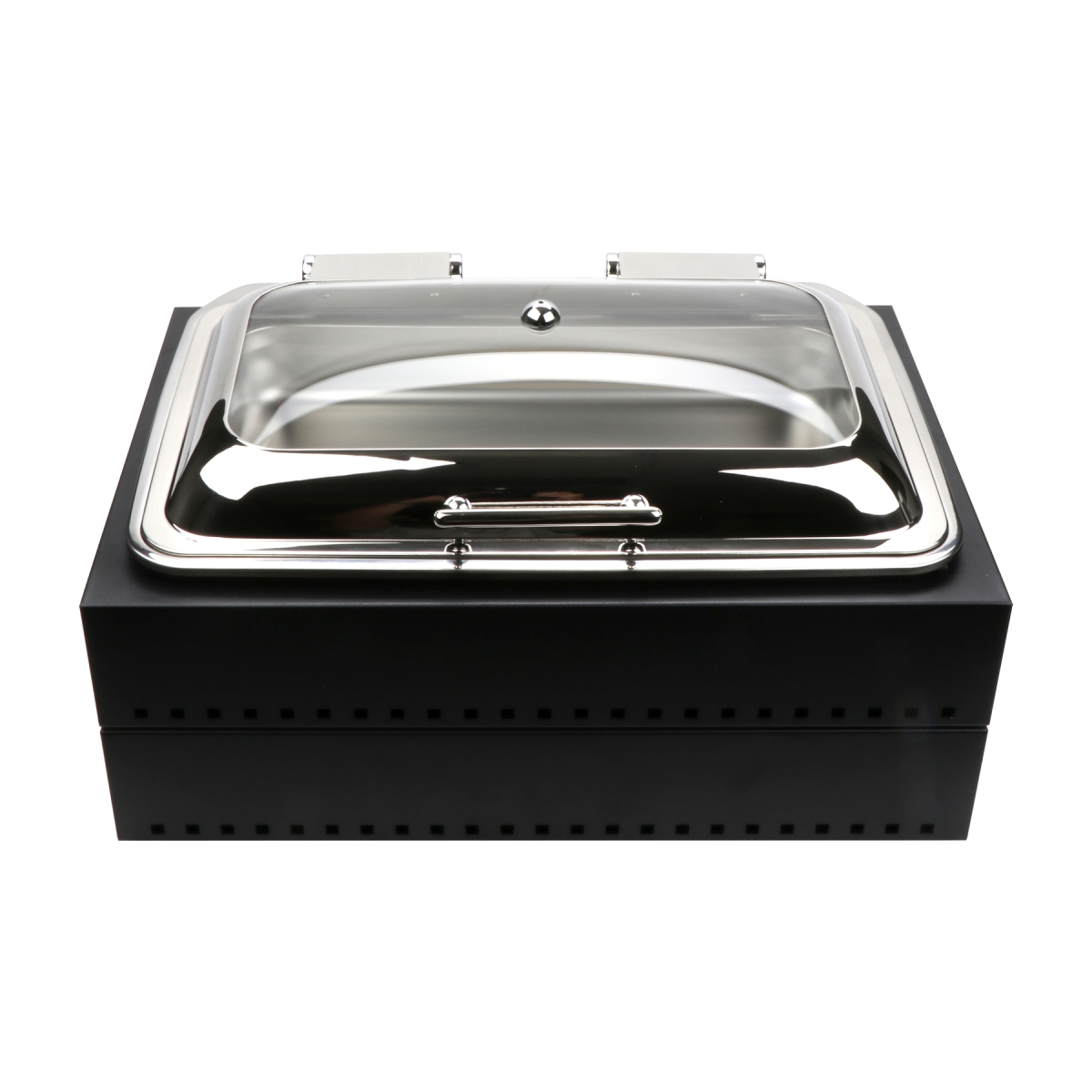 Picture of Winco ST11602114K Strata Rectangular Chafing Dish Kit - Stainless Steel & Black