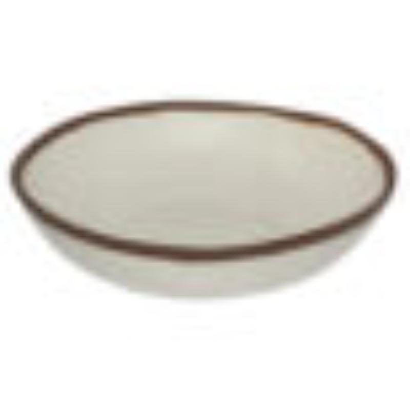 Picture of Winco B-310-CRM 1.5 qt. Cream Melamine Large Entree Salad, Pasta Bowl - 1.9 qt. Rim-Full - 10 in. Top Dia., 2.25 in. Deep, G.E.T. Pottery Market Glazed