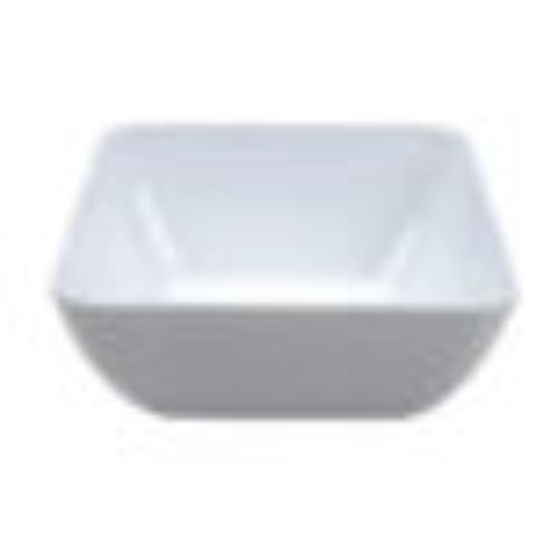 Picture of Winco CS-120-W 12 oz Melamine White, Square Soup, Salad, Pasta Nappie Bowl with Rounded Corners - 12.5 oz Rim-Full, 2 in. Deep, G.E.T. Midtown