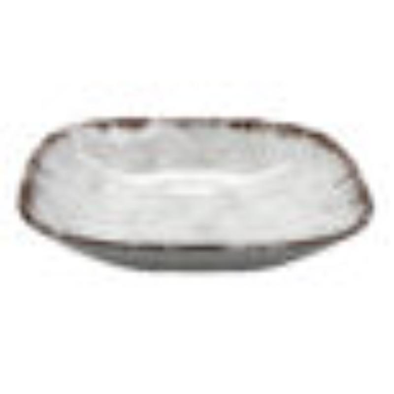 Picture of Winco SB-48-FM 1.5 qt. Melamine Large Square Entree Salad & Pasta Bowl - 1.6 qt. Rim-Full - 10.25 in., 1.75 in. Deep, G.E.T. French Mill