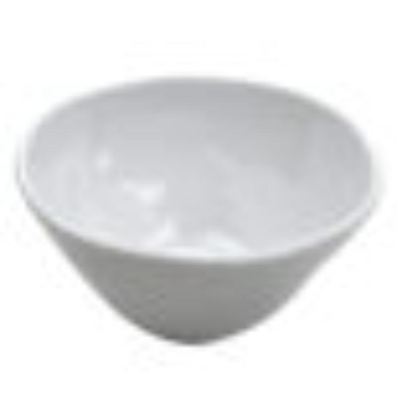 Picture of Winco B-22-AM-W 22 oz Melamine Irregular Bowl - 24 oz Rim-Full, 6.25 in. Top Dia., 2.75 in. Deep, G.E.T. Arctic Mill