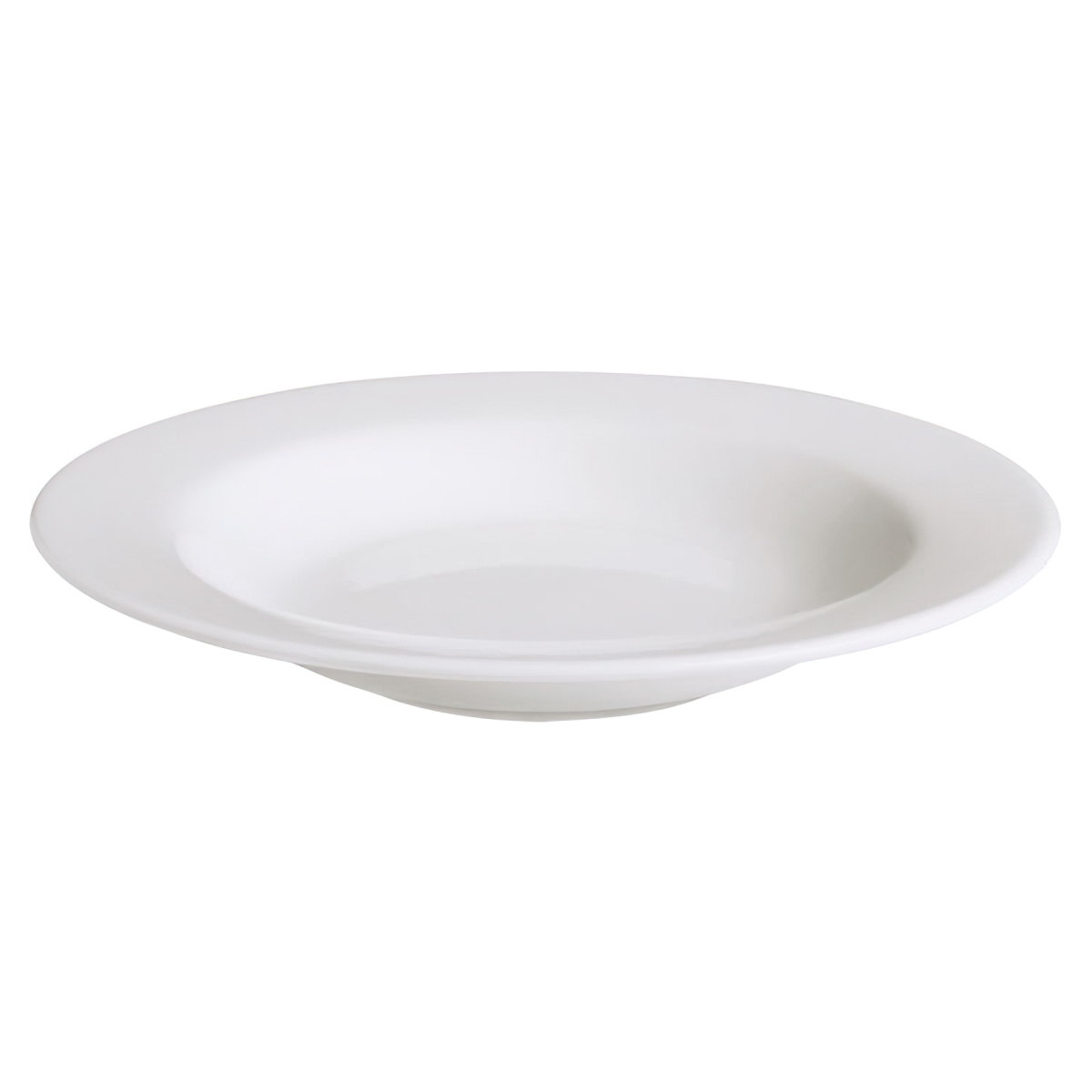 Picture of Winco PA1101823612 32 oz Bright White Porcelain Rimmed Soup Bowl, 11.25 in. Top Dia., 1.5 in. Deep, 2 in. Tall, Corona Actualite - 1 Dozen