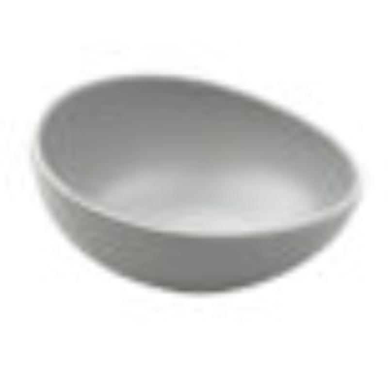 Picture of Winco B-1000-LG 10 oz Light Grey Melamine Bouillon Bowl - 12.5 oz Rim-Full, 2.85 in., 5.25 x 4.25 in., G.E.T. Riverstone