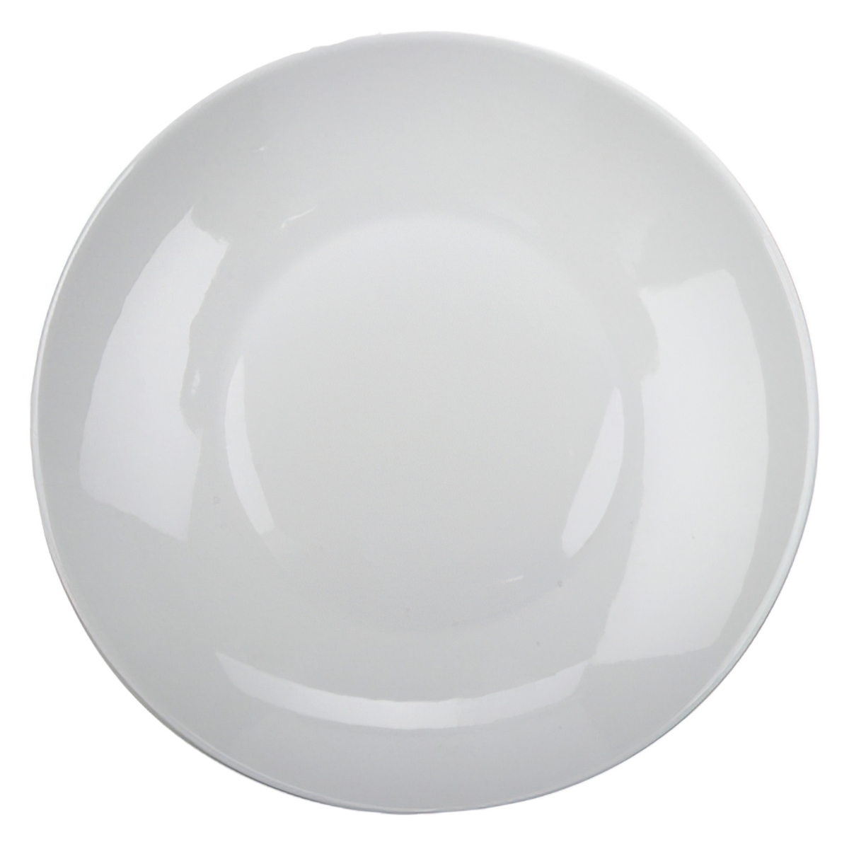 Picture of Winco PA1101823112 9 in. Bright White Porcelain Round Deep Coupe Plate & Bowl, 9.25 in. Top Dia., 1.96 in. Tall, Corona Actualite - 1 Dozen