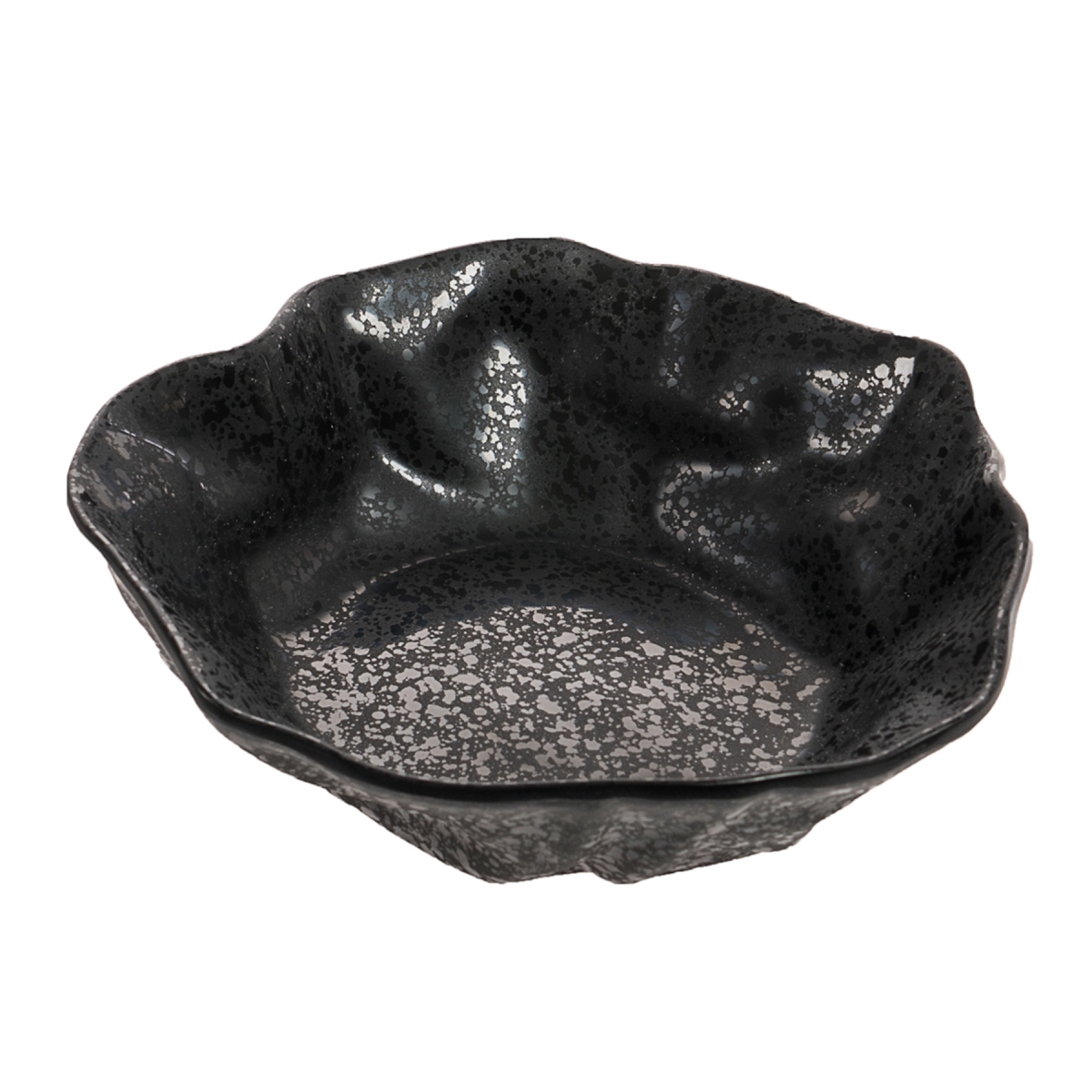 Picture of Winco RNX206 40.6 oz Rainex Showered Black Large Melamine Bowl, 9 x 9 x 2.25 in. - G.E.T, Cheforward - Each 12