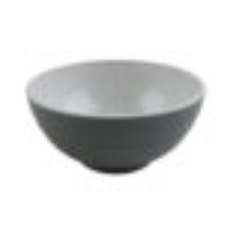 Picture of Winco RB-70-WS-GRM 7 in. Ramen 32 oz Melamine Bowl, Glossy White Inside & Grey Matte Outside, G.E.T. Roca