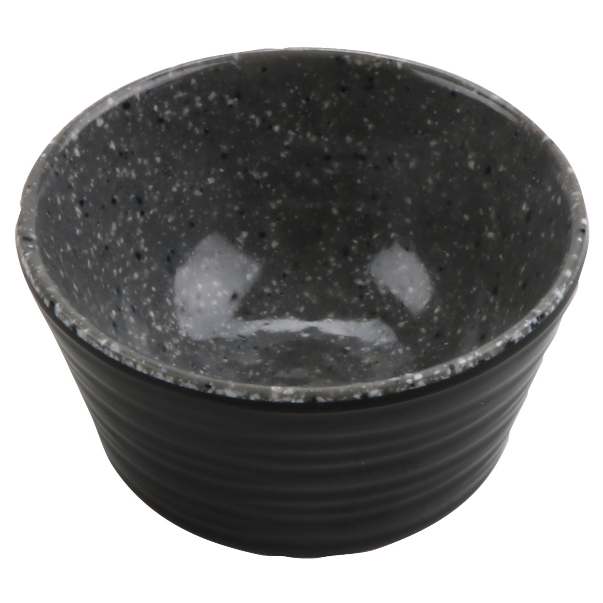Picture of Winco 30477-BK-SG 1.5 oz Revolve Stone Grey & Black Melamine Ramekin with Organic Texture, 2.44 x 2.44 x 1.19 in. - G.E.T, Cheforward - Each 24