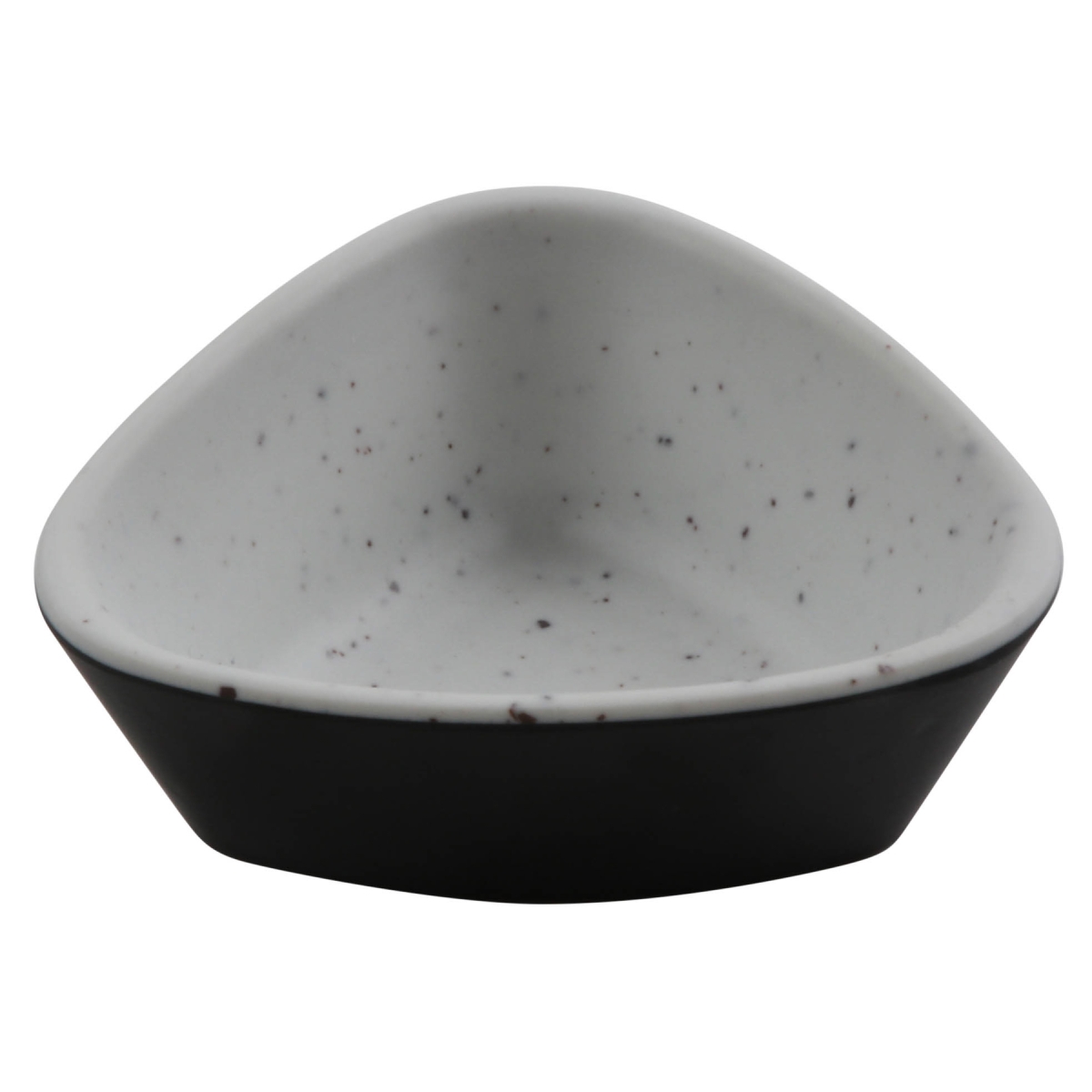 Picture of Winco 30480-BK-SN 1.5 oz Revive Stone Natural & Black Triangle Melamine Ramekin with Organic Texture, 3 x 2.75 x 1.25 in. - G.E.T, Cheforward - Each 24