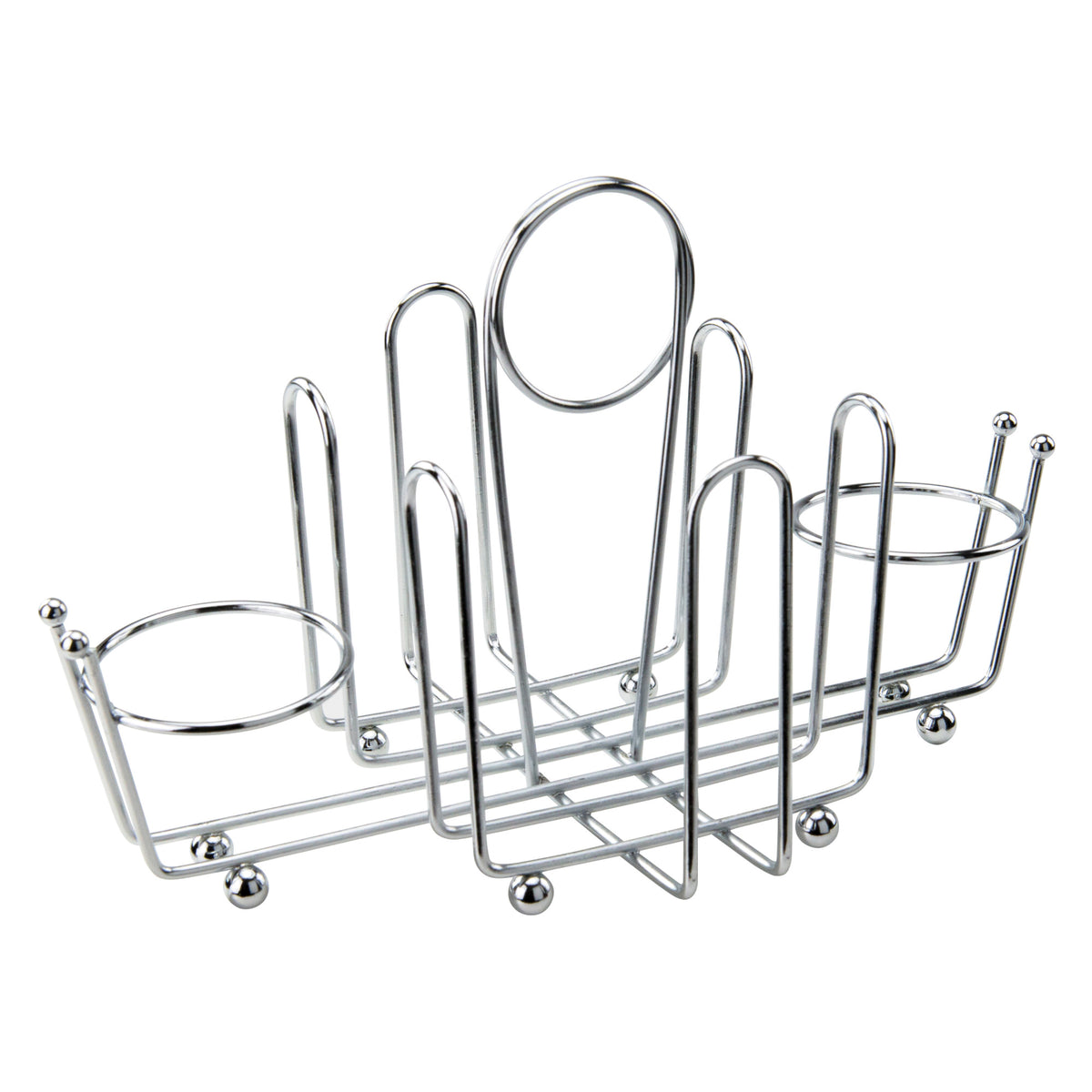 Picture of Winco WH-1 Chrome Plated Cruet Rack for Salt & Pepper Shaker & Sugar Packets