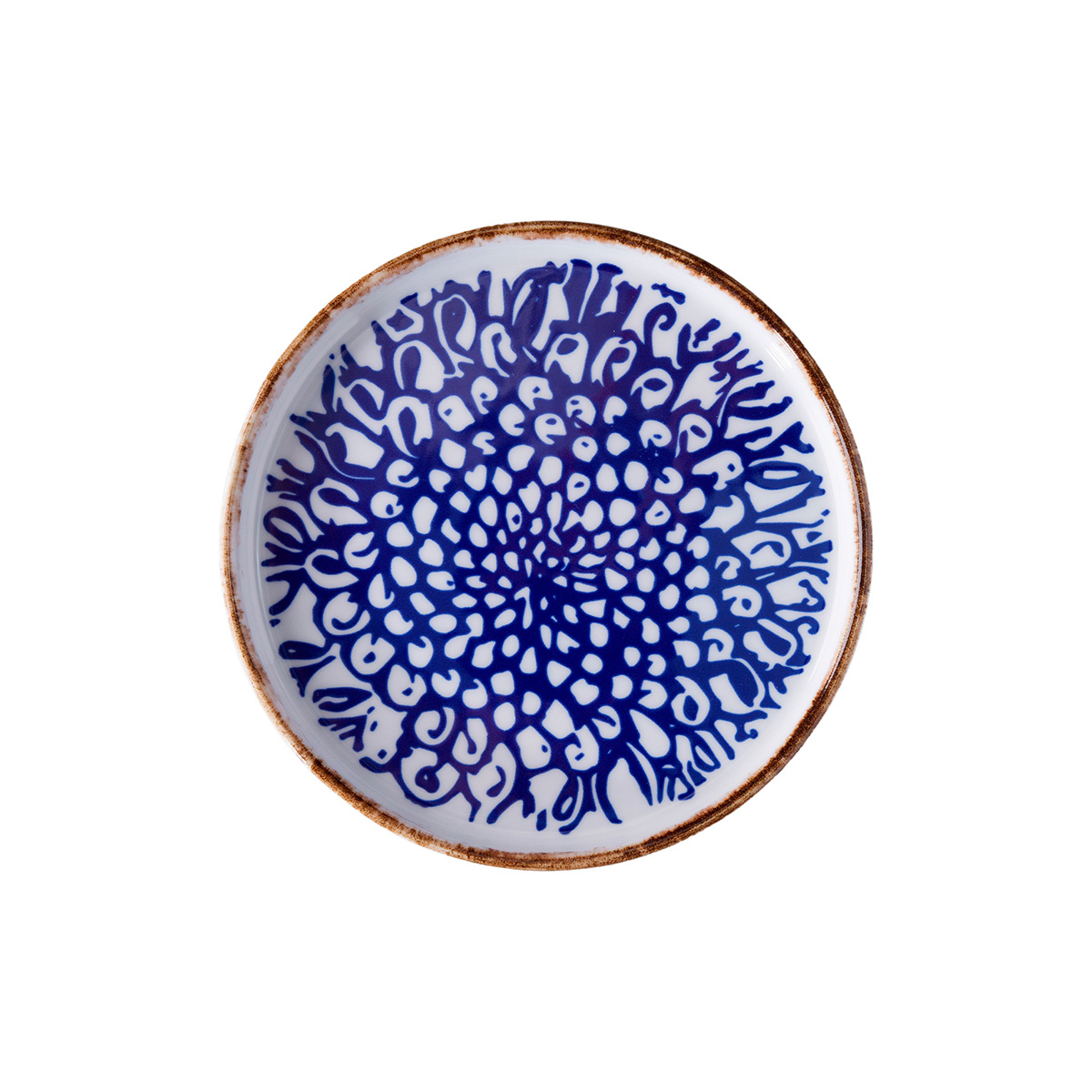 Picture of Winco PA134I992012 Rustic Dinner Plate - 8 in. - Indigo - 1 Dozen